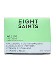 Eight Saints Skin Care All In Eye Cream, Natural and Organic Anti Aging Under Eye Cream to Reduce Puffiness, Wrinkles, and Under Eye Bags, Dark Circles Under Eye Treatment, 0.5 Ounces