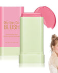 Blush Cream for Cheeks,Face Matte Contour Blush Makeup,Buildable Shimmer Facial Cheek Blusher Shades,Blendable Cosmetic Makeup Blush 01