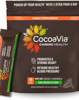 CocoaVia Cardio Health Cocoa Powder, 15 Single Serve Sticks, 500mg Cocoa Flavanols, Support Heart Health, Boost Nitric Oxide, Improve Circulation, Energy, Preworkout, Travel-Friendly, Vegan, Cacao