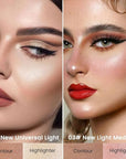 Kaely 2Pcs Cream Bronzer Highlighter Stick,Face Shaping Contouring Shades Makeup,02+03