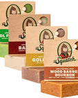 Dr. Squatch Natural Bar Soap for Men - Cold Process Soap with No Harsh Chemicals - Wood Barrel Bourbon, Gold Moss, Bay Rum & Cool Fresh Aloe (5 oz, 4-Pack)