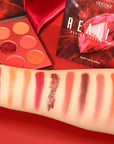 docolor Eyeshadow Palette 9Colors Red Eyeshadow Gemstone Shadow Palettes Highly Pigmented Mattes Shimmers Smokey Glitter Cream Colorful Powder Blendable Long Lasting Waterproof Makeup Palette