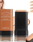 Korean Hydrating Lightweight Foundation Stick with Brush, Multi-Use Foundation Makeup, Waterproof, Full Coverage, Pink Velvet, All Skin Types