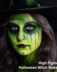 UCANBE Ogre Green Face Body Paint Makeup Foundation, Green Greasepaint for Christmas & St. Patrick's Day, Face Painting Kit for Halloween Monster Witch Goblin Shrek Hulk Gamora SFX Makeup & Costume