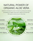 Aloderma Organic Aloe Vera Gel for Skin + Tea Tree Oil, Made within 12 Hours of Harvest, Soothing Pure Aloe Vera Gel for Face, Works Great for Scalp, Acne & Aftershave, All Natural Aloe Gel - 10.6 Oz