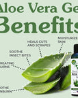 Earth's Daughter Organic Aloe Vera Gel from Fresh Cut 100% Pure Organic Aloe leaves – Fast Absorbing for Face, Skin, Hair & Body – Vegan, Unscented, Natural - 8 Oz USA Made