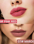 2Pcs Longwear Liquid Lip Liner Stain Marker Pen Set Long Lasting Waterproof, Pink Red Maroon Dusty Mauve Matte 24 Hour Lip Liner and Lipstick Combo, Color Stay Lipliner All Day, Lips Stain peel off