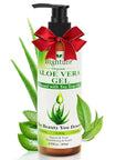 Organic Aloe Vera Gel with Tea Tree Oil for Face & Body, Freshly-cut Aloe Vera Gel Ideal for Skin, Scalp, & Hair Hydration, Calming Moisturizer for Soothing After Sun Care Relief, 6.93 oz