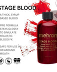 Mehron Makeup Stage Blood | Realistic For Halloween | Washable Fake Blood for Special FX, Stage & Screen, Halloween, & Cosplay (9 oz) (Bright Arterial)