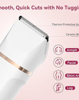 Electric Bikini Trimmer for Women - 4 in 1 Electric Shaver for Women, Waterproof Pubic Hair Trimmer and Facial Hair Remover, Replaceable Razors & Nose Hair Trimmer, Rechargeable Women's Grooming Kit