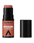 Almay Lip and Cheek Tint, Color & Care Tint Stick, Multi-Use Moisturizing Blush and Lip Color, Dewy Finish, 400 Nude Flush, 0.25 oz