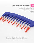 Big Hair Tools Extra Large Wide Tooth Comb for Thick, Curly, Wavy or Long Hair - Frizz-Free Detangling Shower Comb - Big Hair Comb and Microfiber Scrunchie