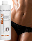 Sun Laboratories By Giesee Tan Overnight Spray Tan Solution 16 oz - Professional Tanning Spray, Sunless Tanner, Spray Tan, Self Tanner Lotion, Face Tan Spray, Non Toxic Spray Tan