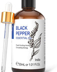 HIQILI 1 Fl Oz Black Pepper Essential Oil, 100% Pure Natural for Aromatherapy, Diffuser - 30 ML