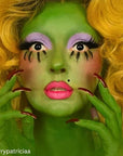 Mehron Makeup Color Cups | Stage, Foundation, Face Paint, Body Paint, Halloween | Face Paint Makeup | Greasepaint .5 oz (14 g) (Green)