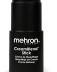 Mehron Makeup CreamBlend Stick | Face Paint, Body Paint, & Foundation Cream Makeup | Perfect for Halloween .75 oz (21 g) (Black)