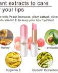 evpct 2Pcs Peach Tinted Lip Balms PH Lip Color Changing Lipstick Balm Stain Gift Set Queen for Women Girls Korean Mood Long Lasting Color Change Light Pink Lipstick Lip Tint Makeup Lip Plumper Gloss