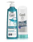 Curel Hydra Therapy Itch Defense Moisturizer and Body Wash Set, Wet Skin Lotion + Curel Itch Defense Calming Daily Cleanser, Body Wash, for Dry, Itchy Skin, 12 oz & 10 oz, Pack of 2
