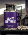 Naked L-Glutamine Muscle Recovery Capsules, 1000mg, 240 Count, Made in The USA, Non-GMO, Gluten and Soy Free