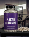 Naked L-Glutamine Muscle Recovery Capsules, 1000mg, 240 Count, Made in The USA, Non-GMO, Gluten and Soy Free