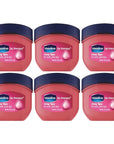 Vaseline Lip Therapy Rosy Lips 6-Pack – Moisturizing Lip Balm for Very Dry Lips in Mini Jars, 0.25 Oz Ea