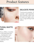 Kaely Matte Pressed Setting Powder Compact,Face Finishing Powder de maquillaje,02