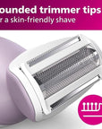 Philips Beauty Lady Electric Shaver Series 6000, Cordless with 4 Accessories, BRL136/00, White