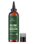 Botanic Hearth 100% Pure Tea Tree Oil For Hair Growth | Infused with Jojoba & Grapeseed Oils | Hair Oil Repairs Dry Damaged Hair, Strengthening, Healthier - Hair Tonic, 4.0 fl oz