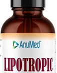 ANUMED - Lipotropic Complex Liquid Drops with Vitamin B12, B6, Folic Acid, Choline, Inositol for Liver Health, Natural Cleanser, Detox + Boosts Natural Energy Levels. Vegan, Non-GMO, Gluten-Free (2oz)