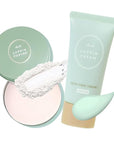 Suppin Translucent Setting Powder & Hydrating BB Cream, Translucent Pressed Powder & Organic BB Cream Foundation with Shea Butter, Planted Protein & Collagen, White Floral Bouquet