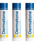 Dermatone Mineral Lip Balm Stocking Stuffer | Moisturizing, SPF30, Reef Safe, Oxybenzone Free | Jojoba Oil, Avocado Oil, Vitamin E | Zinc Oxide Lip Balm with SPF 30 | 0.15 oz (3-Pack)