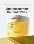 Biodance Vita Niacinamide Gel Toner Pads, Spot Correcting, Gentle Exfoliating, Evening Skin Tone, Brightening, Hydrating | 4.93 fl.oz.(140g), 60Pads