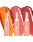 Oulac Moisturizing Shine Lipstick For Women Christmas Set 3PCS, 2 in 1 Tinted Lip Balm for Winter, Hydrated Juicy and Glossy Lip Color for Dry, Cracked and Chapped Lips, Vegan 01+04+08