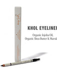 Jillian Dempsey Khol Eyeliner: Clean, Waterproof Eyeliner Pencil with Built-In Smudger for Effortless Blending – Rich Pigment, Cruelty-Free, Rich Brown