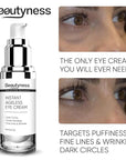 Instant Ageless Eye Cream-Instantly Reduces Under Eye Bags, Wrinkles, Dark Circles, Fine Lines & Crow's Feet. Powerfully Tighten & Lifts Sagging Skin that last Hours.