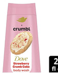 Dove Moisturizing Strawberry Crumb Cake Body Wash & Scrub Combo, 20oz Wash + 15oz Scrub, Limited Edition, Paraben & Sulfate Free, For Body, Improves Skin Texture, Moisturizes