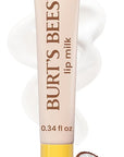 Burt’s Bees Lip Milk, Daily Lip Moisturizer, Toasted Coconut, Vitamin Enriched Moisturizing Lip Balm with Almond Milk and Jojoba Oil, Hydrating for Softer Lips, 1 Tube, 0.34 Fl Oz
