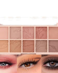 evpct 10 Colors Matte Nude Eye Shadow Palette Makeup for Older Women, Nude Brown Pink Cocoa Taupe Mauve Neutral Matte Cream Smokey Mini Eyeshadow Palette for Blue Green Eyes, Contour Makeup Palettes 6