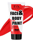 Red Washable Face Paint 70ml , Water-Based Cream Body Paint for Devil, Spider-Man Joker Looks, Non-Toxic Full Coverage Face Body Paint for Halloween SFX Cosplay Makeup ,Costume Events,Party