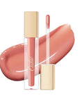 Oulac Shine Nude Liquid Lipstick for Women-Lip Plumper Lip Gloss for Dry Lip Care, Lightweight Soft and Hydrating Lip Tint Stain with Vitamin E & Rose Oil Vegan & Cruelty-Free, S01