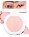 Single Mini Pressed Eyeshadow Makeup Palette, Nude Pink Sparkle Shimmer Glitter Monochrome Cream Eye shadows Palette Brightener Makeup for Older Women, Pigmented Waterproof 01#