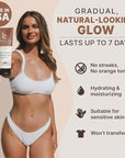 Beauty by Earth Self Tanner - USA Made with Natural & Organic Ingredients, Moisturizing Self Tanning Lotion with Aloe Vera & Coconut for a Natural Glow, Streak-Free Fake Tan, Medium to Dark