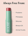 Boomstick Rose Nude ® All-in-One Cream Blush for Cheeks, Eyes & Lips, Long-Wearing, Blendable Makeup Blush Stick for Mature Skin, Cruelty-Free Lip Cheek Tint with Skincare Benefits