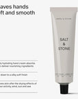 Salt & Stone Hand Cream for Women & Men | Santal & Vetiver | Hydrates, Nourishes & Softens Skin | Restores Dry Cracked Hands | Fast-Absorbing | Cruelty-Free & Vegan (2 fl oz)