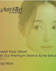 Retinol Acne Serum by Lyfetrition, Infused with Hyaluronic Acid and Vitamin C, Pomegranate & Green Tea,Face toner, Reduce Wrinkles, Pores and Fine Lines, Moisturize & Supple Skin, (12 FL oz)