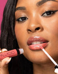 Palladio Lip Gloss, Non-Sticky Lip Gloss, Contains Vitamin E and Aloe, Offers Intense Color and Moisturization, Minimizes Lip Wrinkles, Softens Lips with Beautiful Shiny Finish, Sheer Bronze
