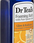 Dr. Teal's Foaming Bath Variety Gift Set (2 Pack, 34oz Ea.) - Soothe & Sleep Lavender, Glow & Radiance Vitamin C and Citrus - Essential Oils Blended with Pure Epsom Salt Relieve Pain & Daily Stress