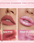 Double-end 2-in-1 Matte & Shimmery Lip Gloss Set, 3 PCS/Set (Set A, 3pcs)