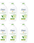 Dove Caring Hand Wash, Fresh Touch Cucumber & Green Tea, 8.45 Fl Oz (Pack of 6)