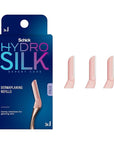 Schick Hydro Silk Dermaplaning Wand Refill Blades, 3ct Dermaplane Microblades for Face